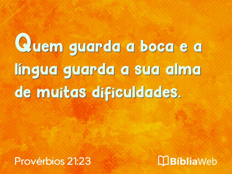 Provérbios 21:23 em imagem para compartilhar