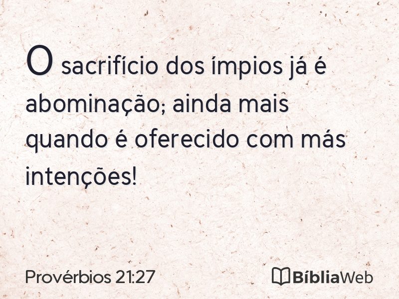 Provérbios 21:27 em imagem para compartilhar