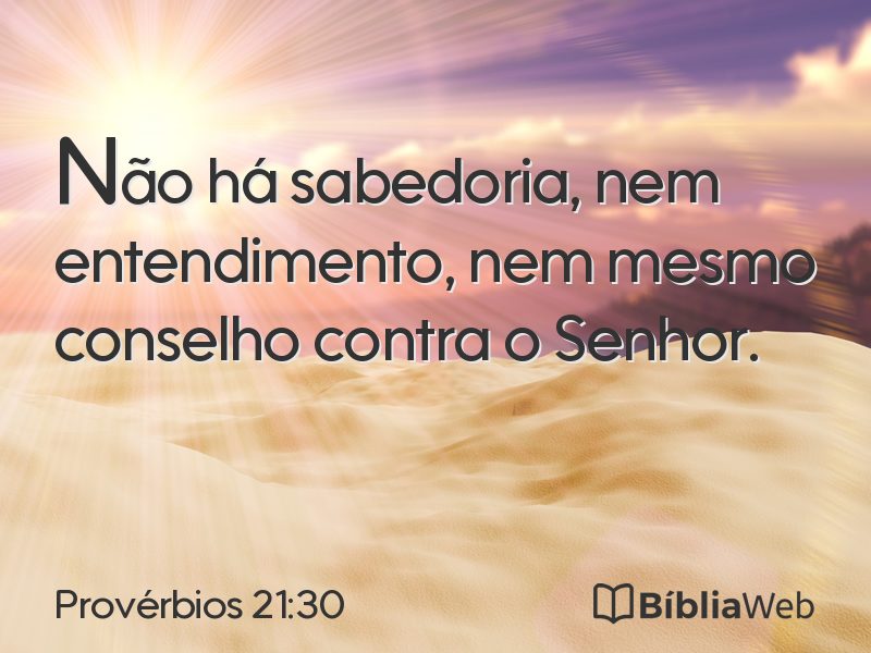 Provérbios 21:30 em imagem para compartilhar
