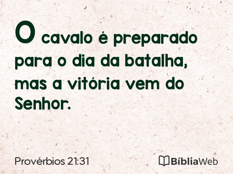 Provérbios 21:31 em imagem para compartilhar