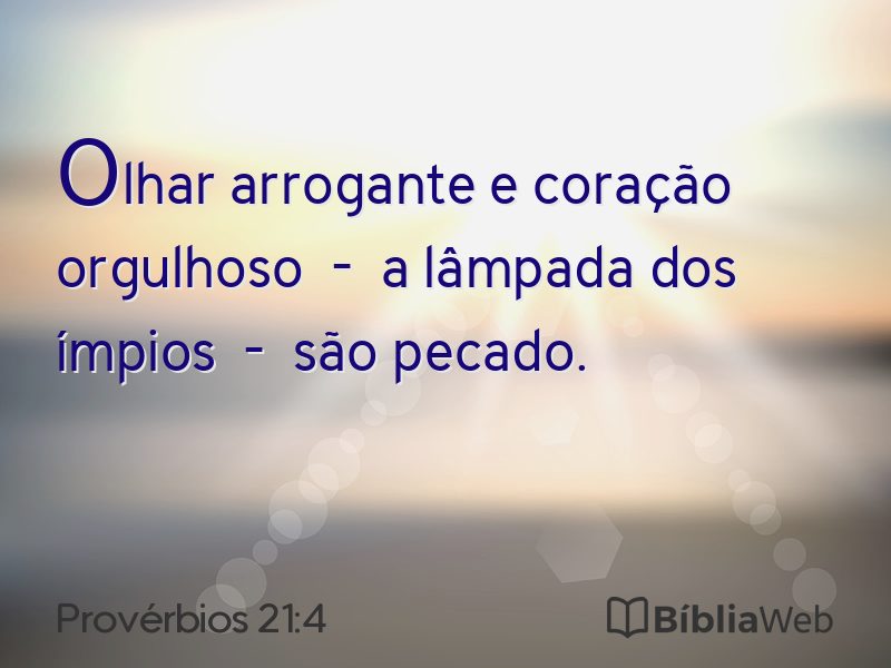 Provérbios 21:4 em imagem para compartilhar