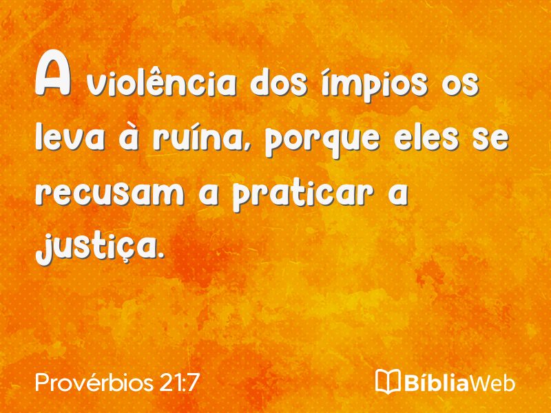 Provérbios 21:7 em imagem para compartilhar