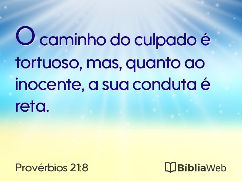 Provérbios 21:8 em imagem para compartilhar