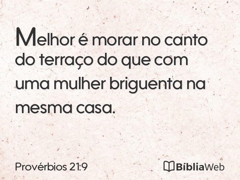 Provérbios 21:9 em imagem para compartilhar