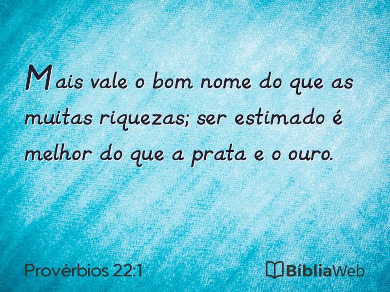 Provérbios 22:1 em imagem para compartilhar
