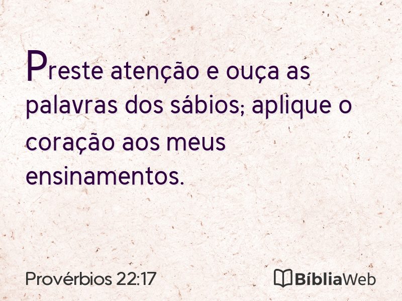 Provérbios 22:17 em imagem para compartilhar