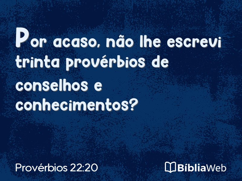 Provérbios 22:20 em imagem para compartilhar