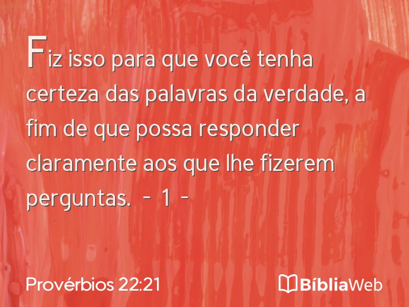 Provérbios 22:21 em imagem para compartilhar
