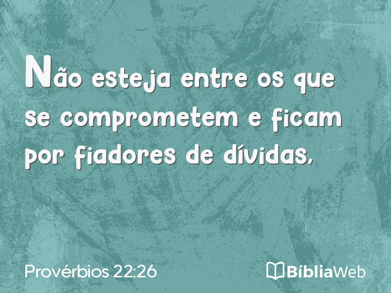 Provérbios 22:26 em imagem para compartilhar