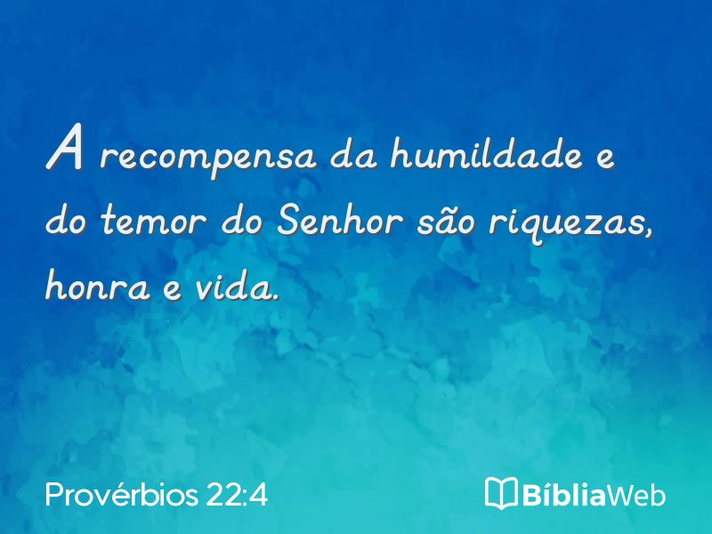 Provérbios 22:4 em imagem para compartilhar