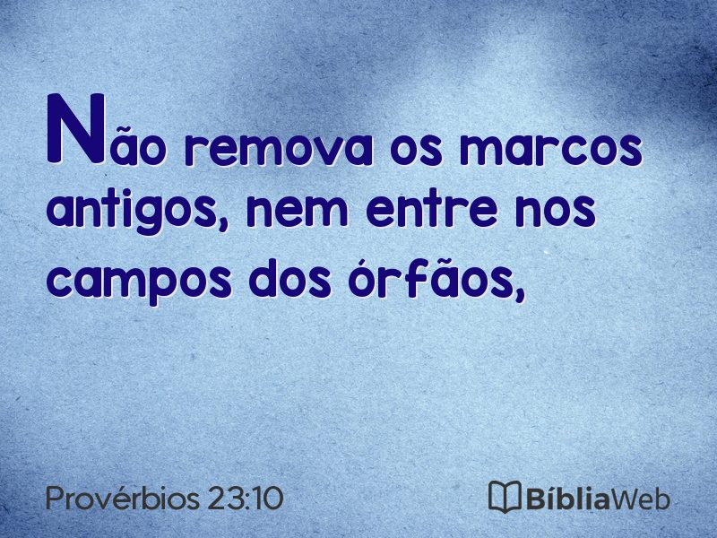 Provérbios 23:10 em imagem para compartilhar