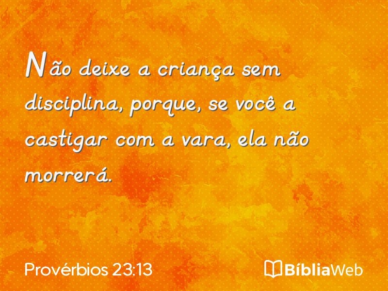 Provérbios 23:13 em imagem para compartilhar