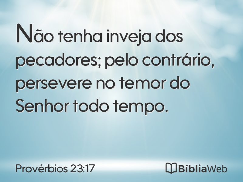 Provérbios 23:17 em imagem para compartilhar