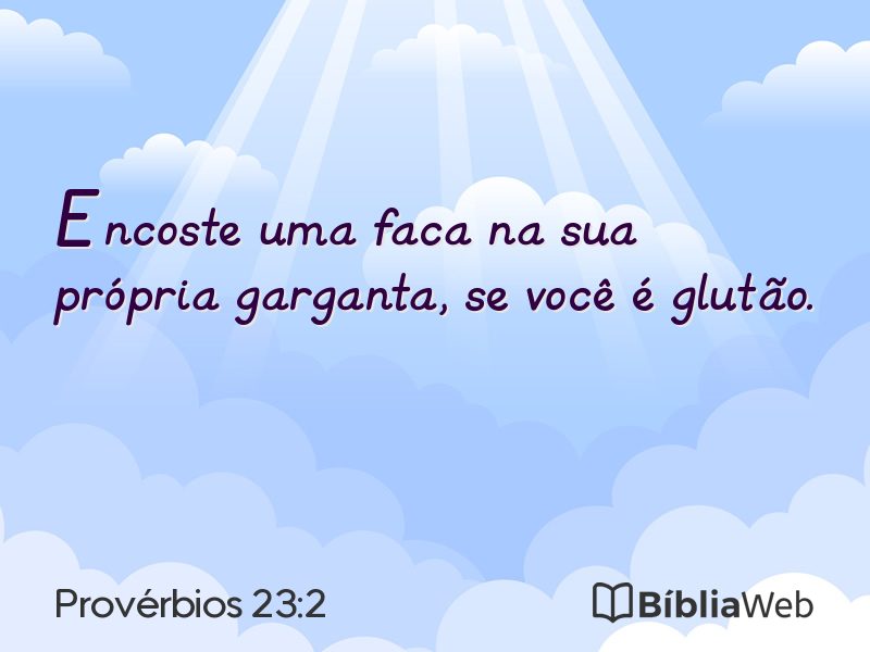 Provérbios 23:2 em imagem para compartilhar