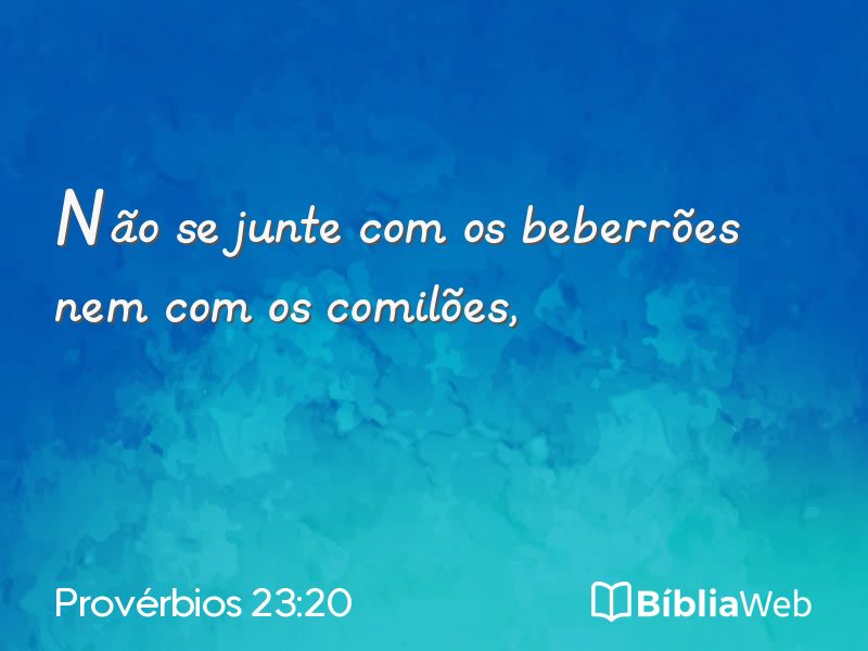 Provérbios 23:20 em imagem para compartilhar