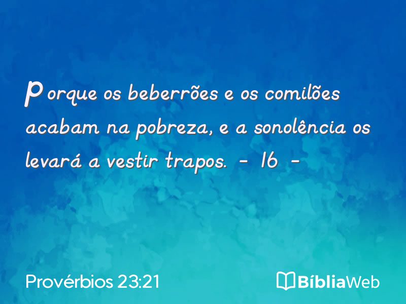 Provérbios 23:21 em imagem para compartilhar