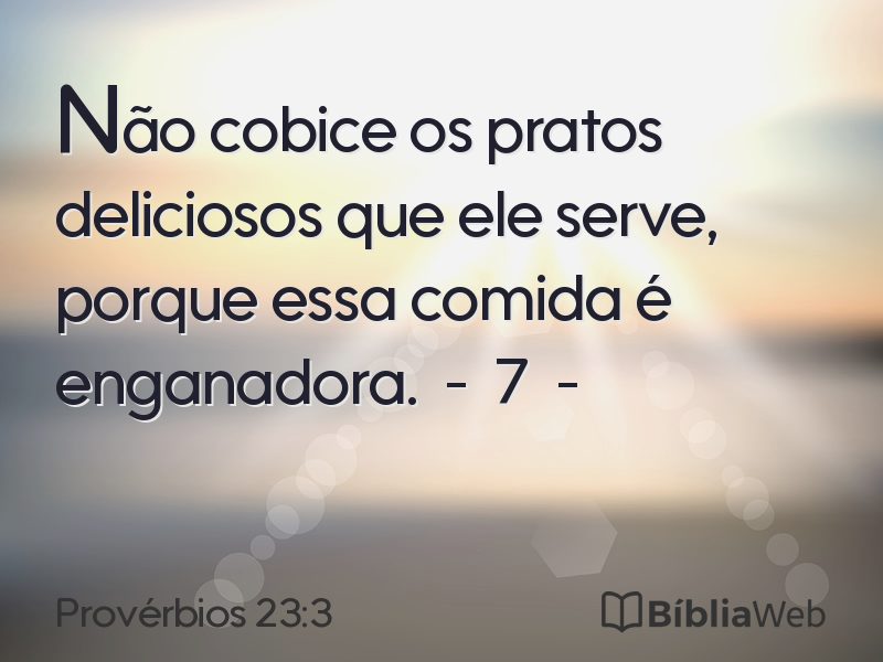 Provérbios 23:3 em imagem para compartilhar