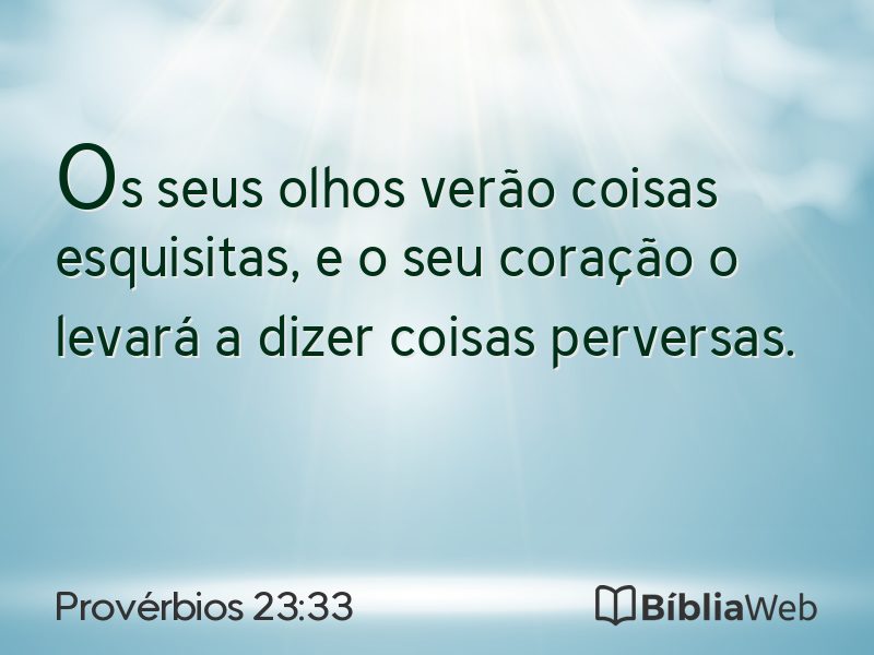 Provérbios 23:33 em imagem para compartilhar