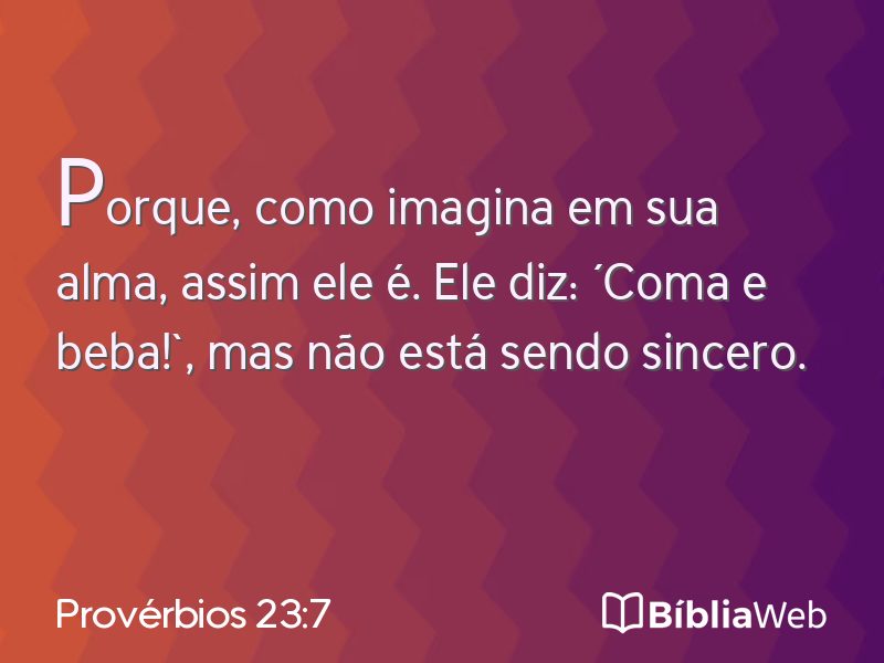 Provérbios 23:7 em imagem para compartilhar