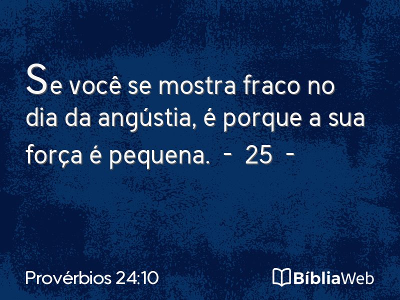 Provérbios 24:10 em imagem para compartilhar
