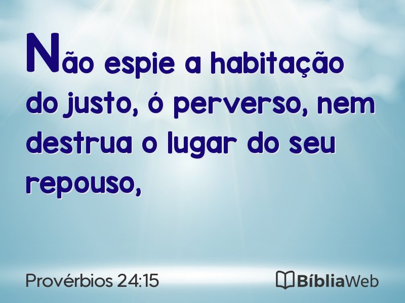 Provérbios 24:15 em imagem para compartilhar