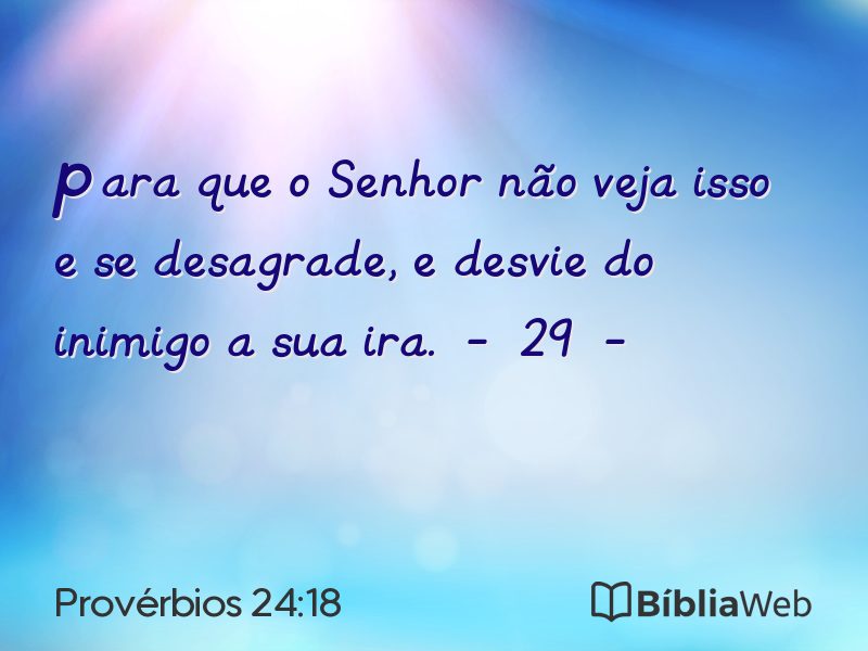 Provérbios 24:18 em imagem para compartilhar