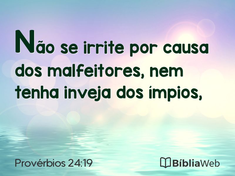 Provérbios 24:19 em imagem para compartilhar