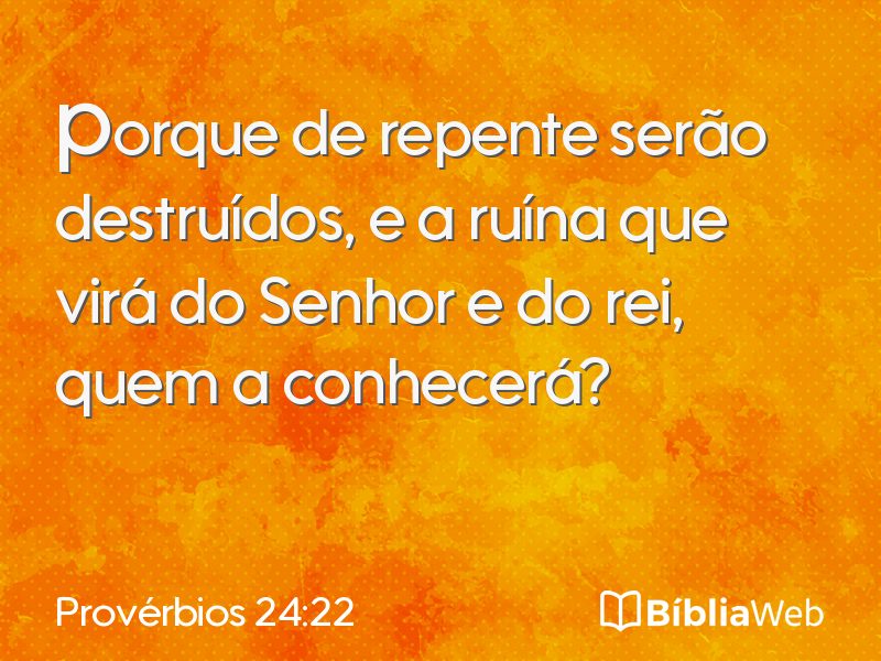 Provérbios 24:22 em imagem para compartilhar
