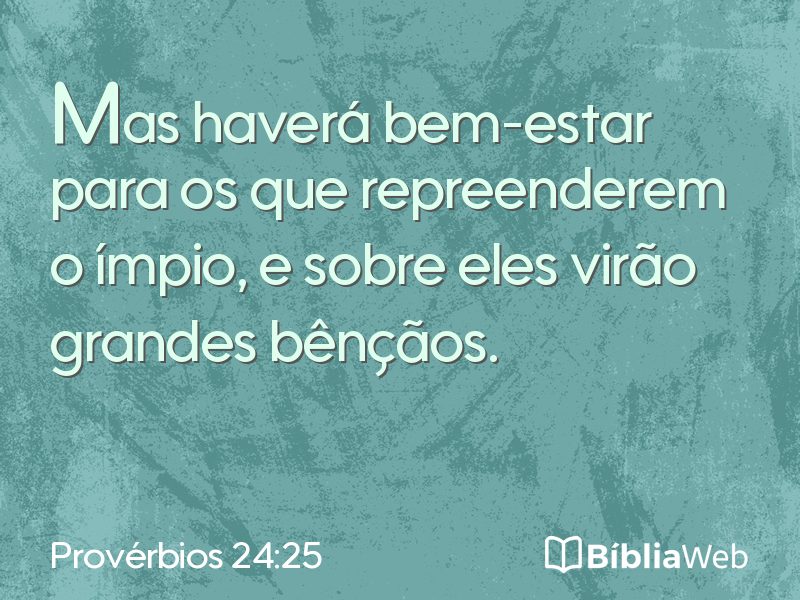 Provérbios 24:25 em imagem para compartilhar