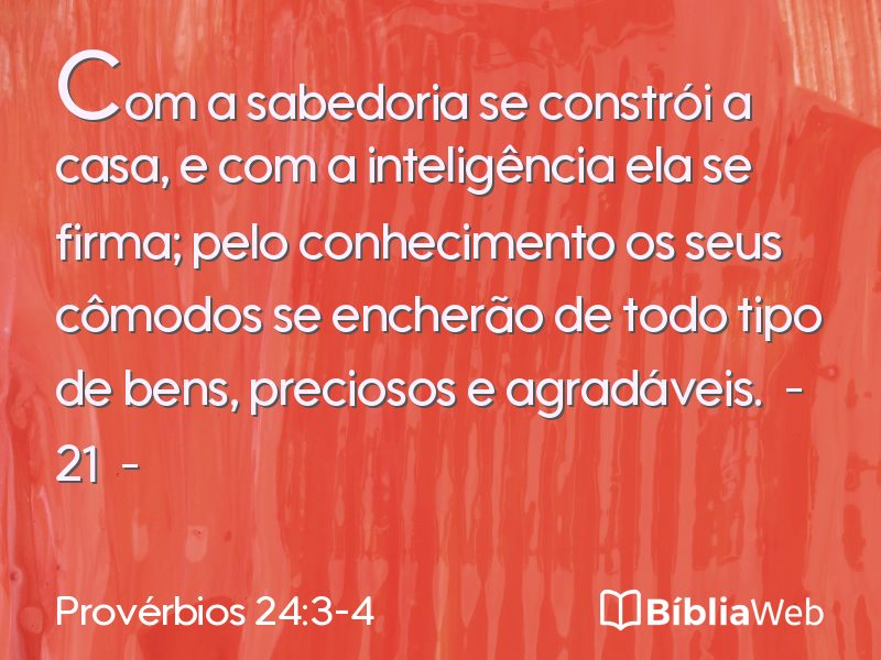 Provérbios 24:3-4 em imagem para compartilhar