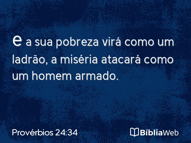 Provérbios 24:34 em imagem para compartilhar