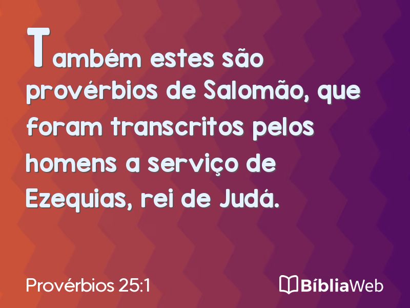 Provérbios 25:1 em imagem para compartilhar