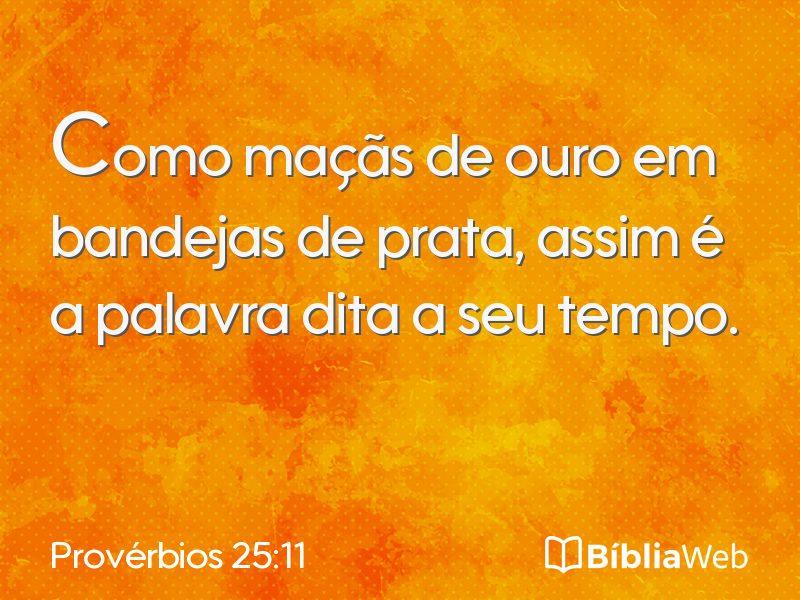 Provérbios 25:11 em imagem para compartilhar