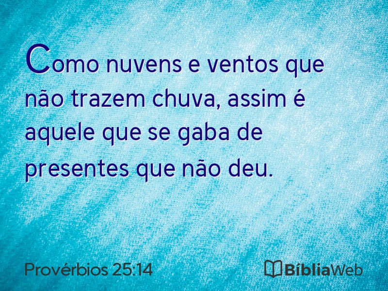 Provérbios 25:14 em imagem para compartilhar