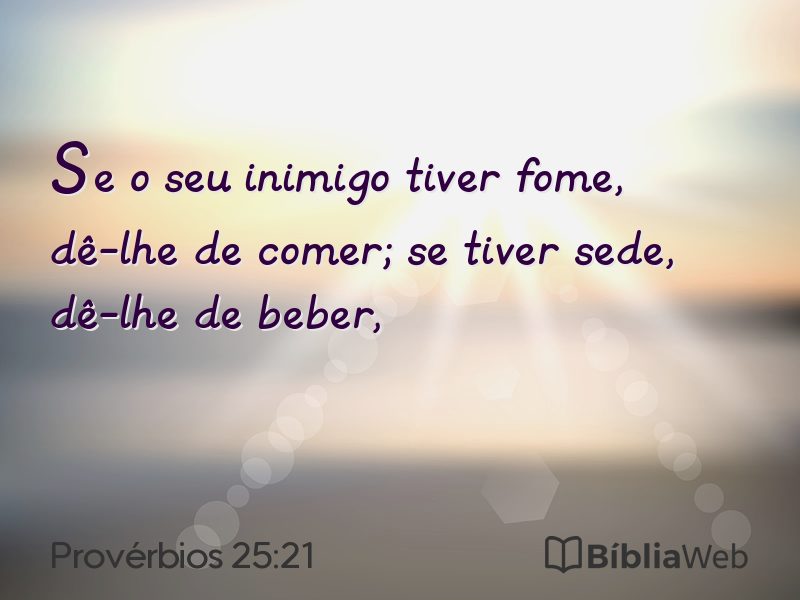 Provérbios 25:21 em imagem para compartilhar