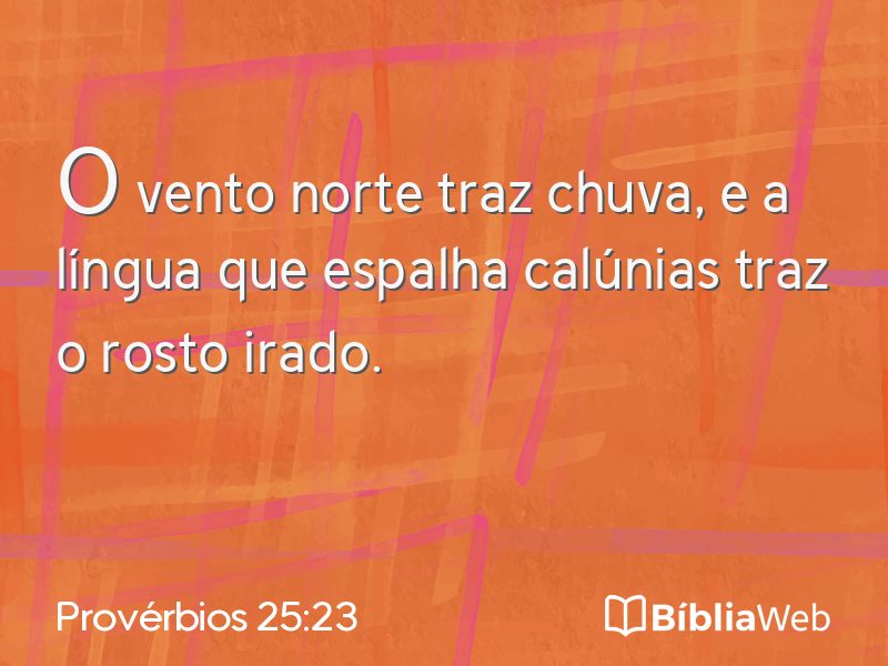 Provérbios 25:23 em imagem para compartilhar