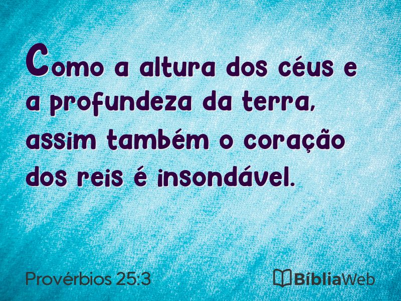 Provérbios 25:3 em imagem para compartilhar