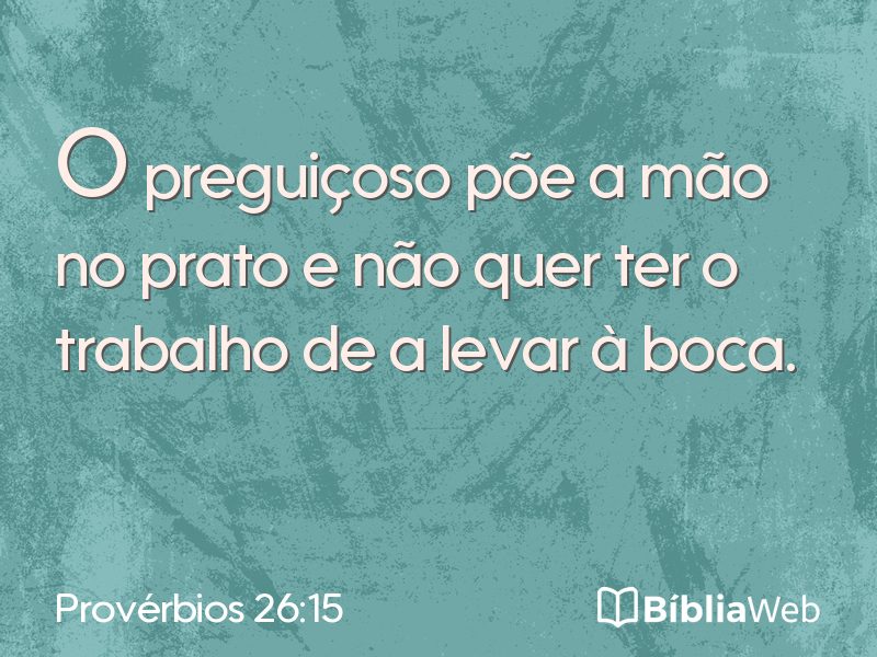 Provérbios 26:15 em imagem para compartilhar