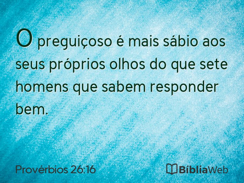 Provérbios 26:16 em imagem para compartilhar