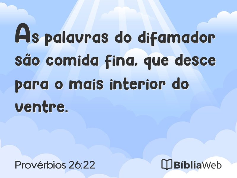 Provérbios 26:22 em imagem para compartilhar