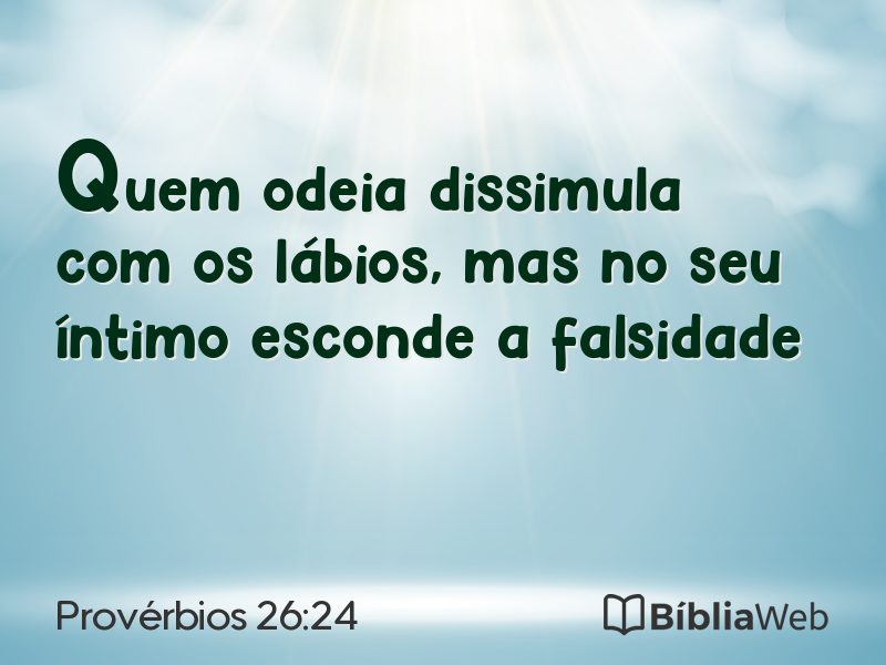 Provérbios 26:24 em imagem para compartilhar