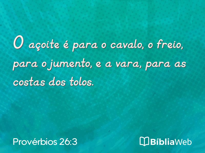 Provérbios 26:3 em imagem para compartilhar