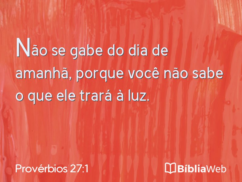 Provérbios 27:1 em imagem para compartilhar