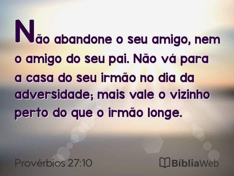 Provérbios 27:10 em imagem para compartilhar