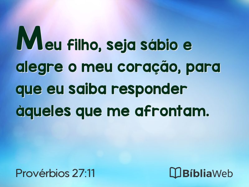 Provérbios 27:11 em imagem para compartilhar