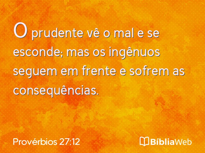 Provérbios 27:12 em imagem para compartilhar