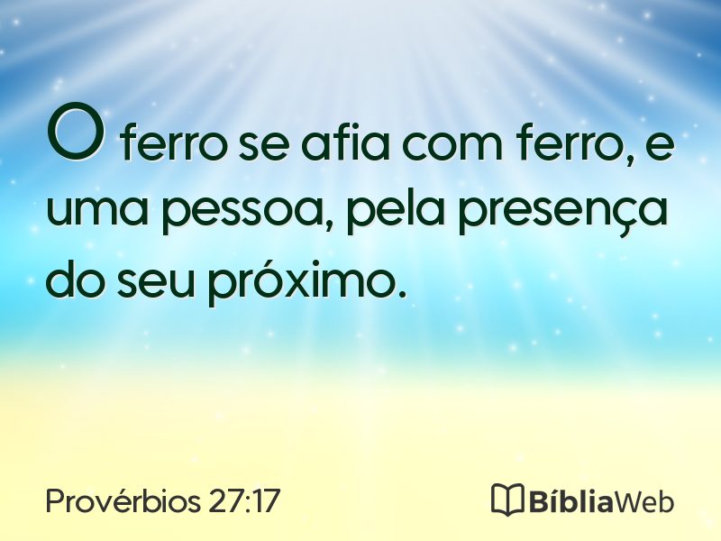 Provérbios 27:17 em imagem para compartilhar