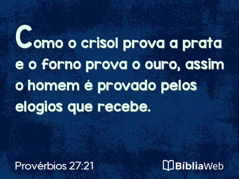 Provérbios 27:21 em imagem para compartilhar