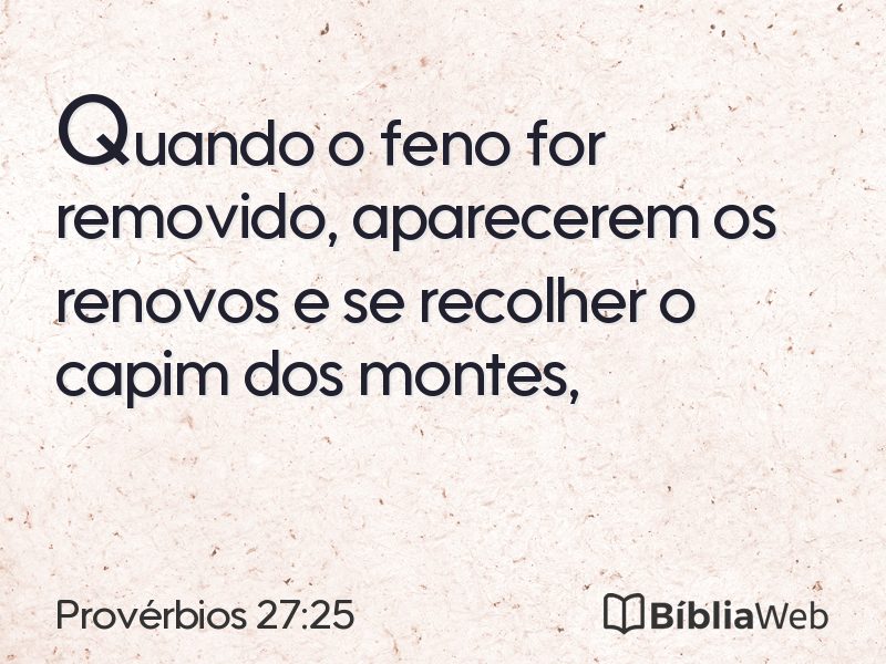 Provérbios 27:25 em imagem para compartilhar