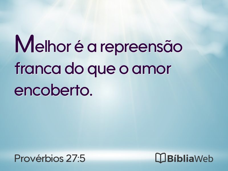 Provérbios 27:5 em imagem para compartilhar